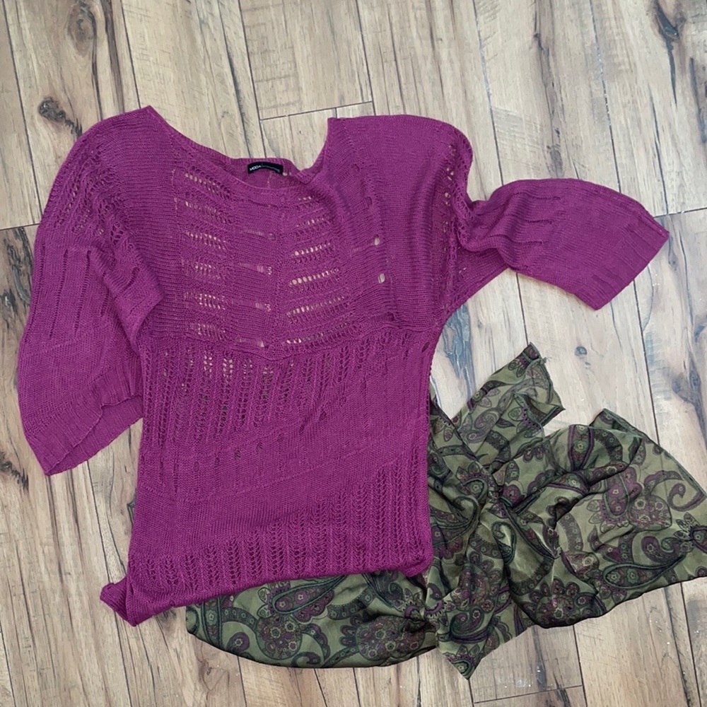 Magenta Knit Sweater
